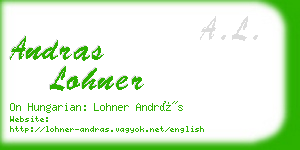 andras lohner business card